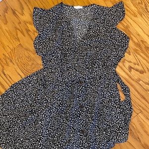 Sienna Sky Ruffle Midi Dress